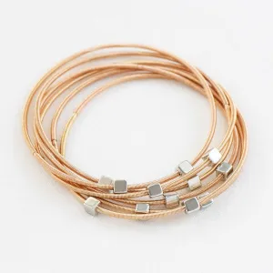 Layered Guitar String Bracelets