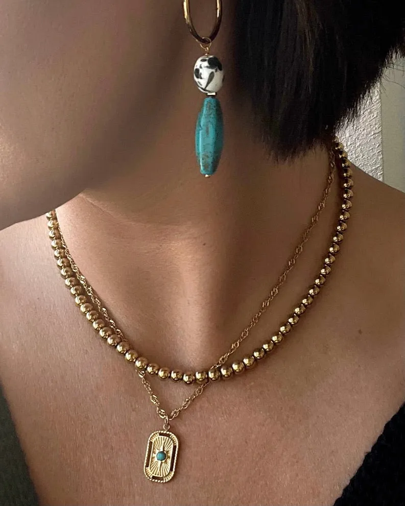 Leanne Turquoise Stone Necklace