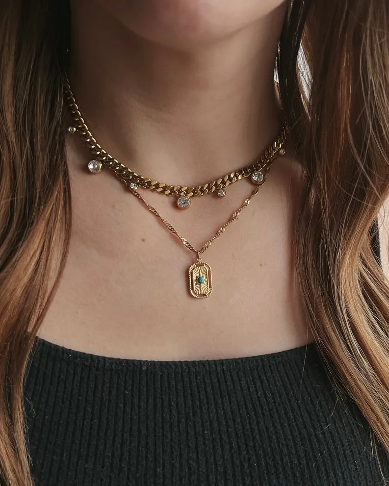 Leanne Turquoise Stone Necklace