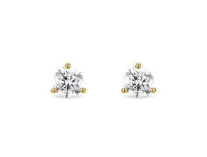Lightbox Lab-Grown Yellow Gold Diamond Studs - 1ctw