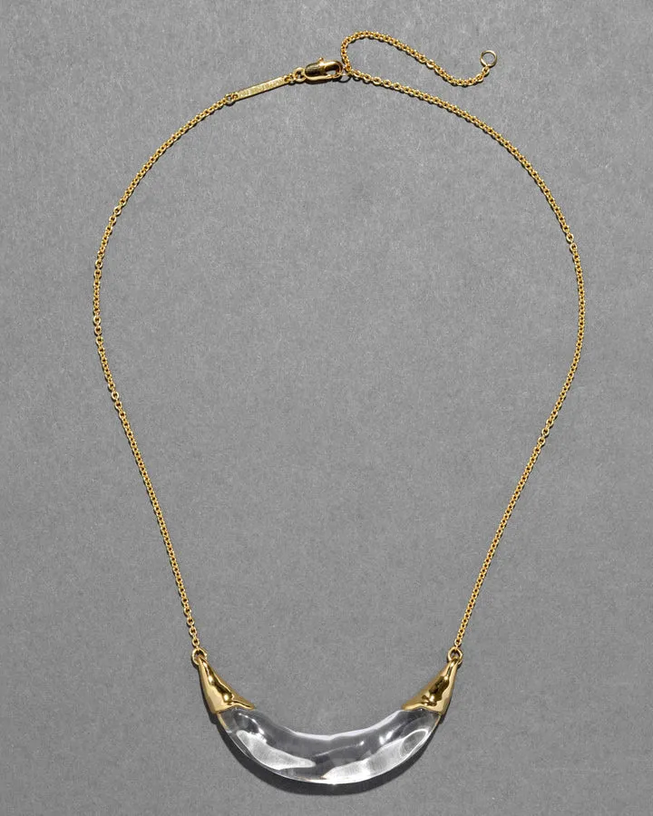 Liquid Lucite Large Crescent Necklace
