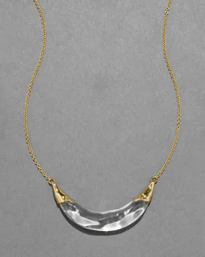 Liquid Lucite Large Crescent Necklace