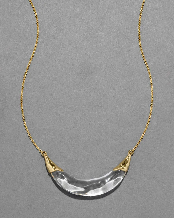 Liquid Lucite Large Crescent Necklace