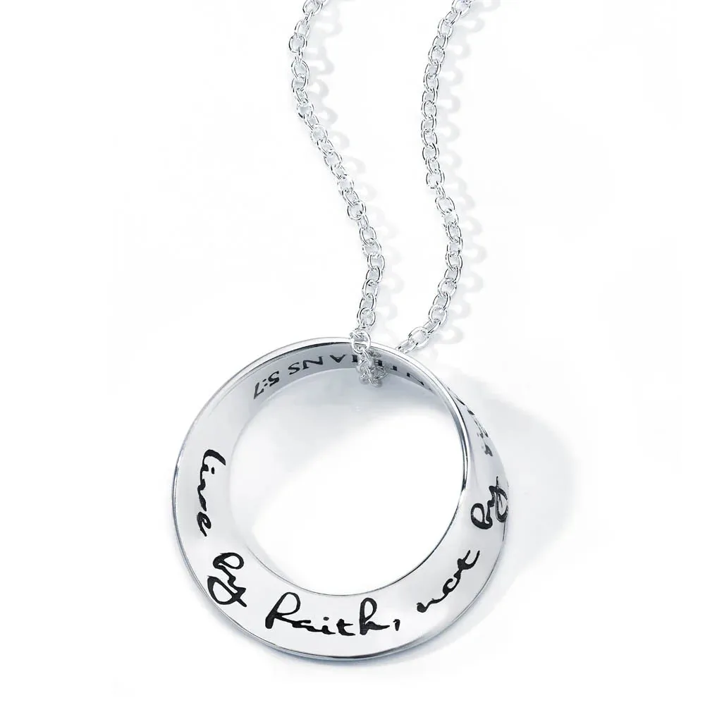 Live By Faith Not By Sight - 2 Corinthians 5:7 14K Gold Necklace