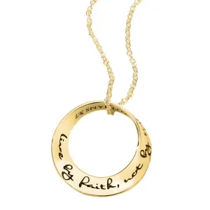 Live By Faith Not By Sight - 2 Corinthians 5:7 14K Gold Necklace