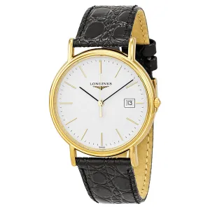 Longines Presence White Dial Black Leather Men's Watch L47902122 L4.790.2.12.2