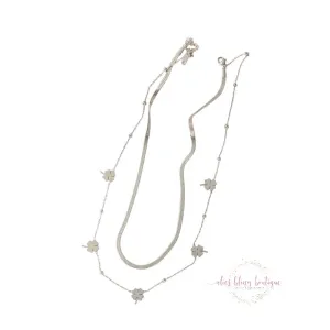 Lucky In Love - Stainless Steel Clover Necklace