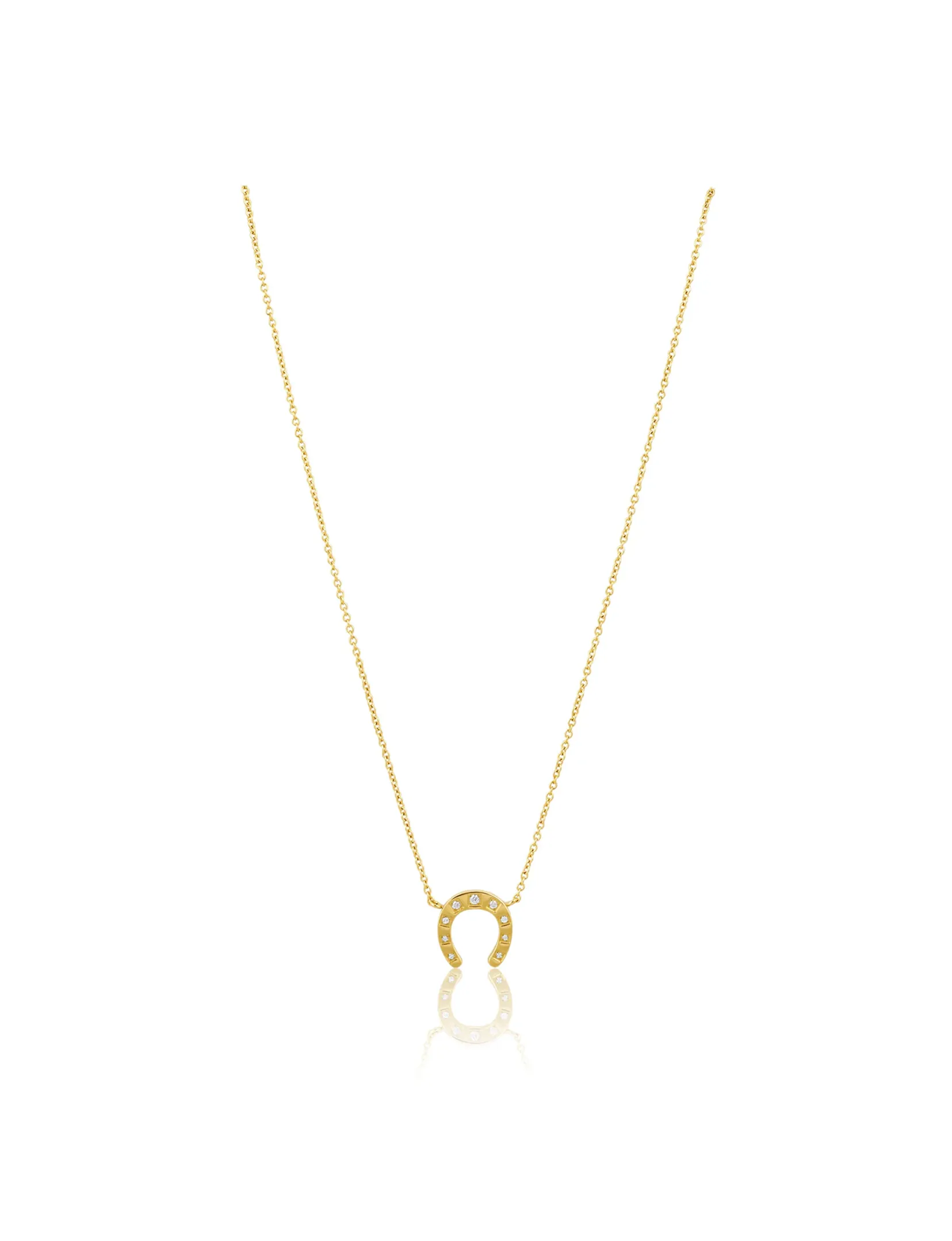 Maddox Horseshoe Necklace, Gold