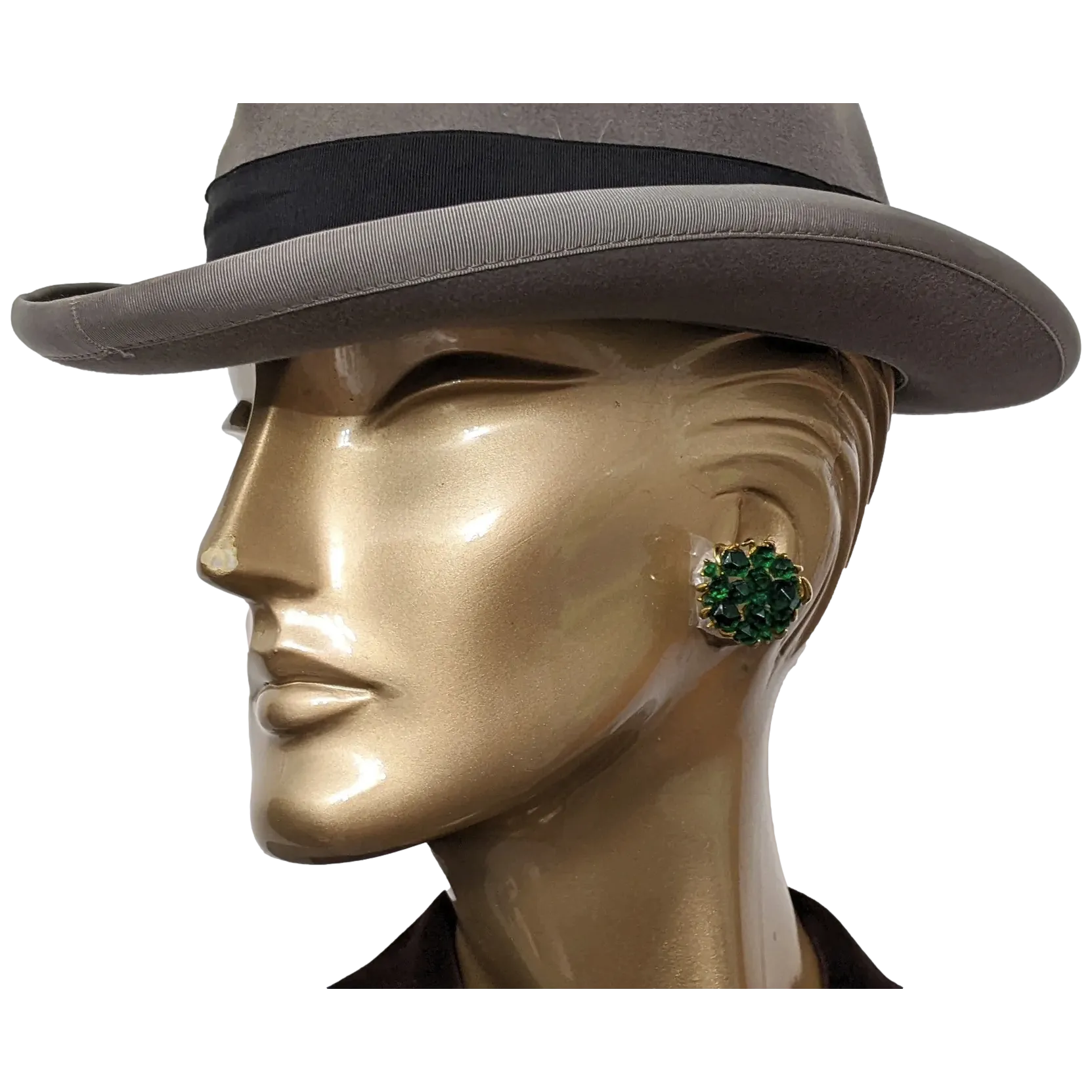 Marcel Boucher Late 1955 Art Brut "Mineraux" Poured Glass Numbered Clip on Earrings, Mint!