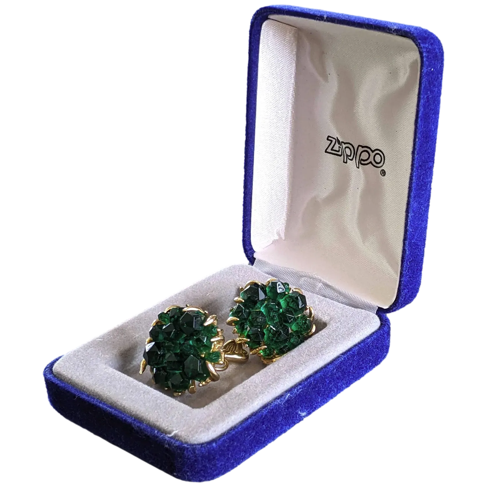 Marcel Boucher Late 1955 Art Brut "Mineraux" Poured Glass Numbered Clip on Earrings, Mint!