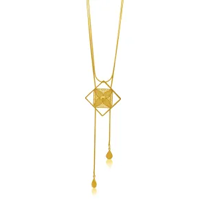 MARIGOLD GOLD LONG NECKLACE FILIGREE