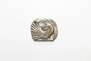 McCLELLAND BARCLAY Sterling Silver Art Deco Dove Brooch, no back