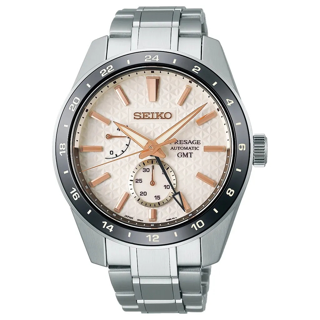 Mens Stainless Steel Presage Automatic GMT SPB273J