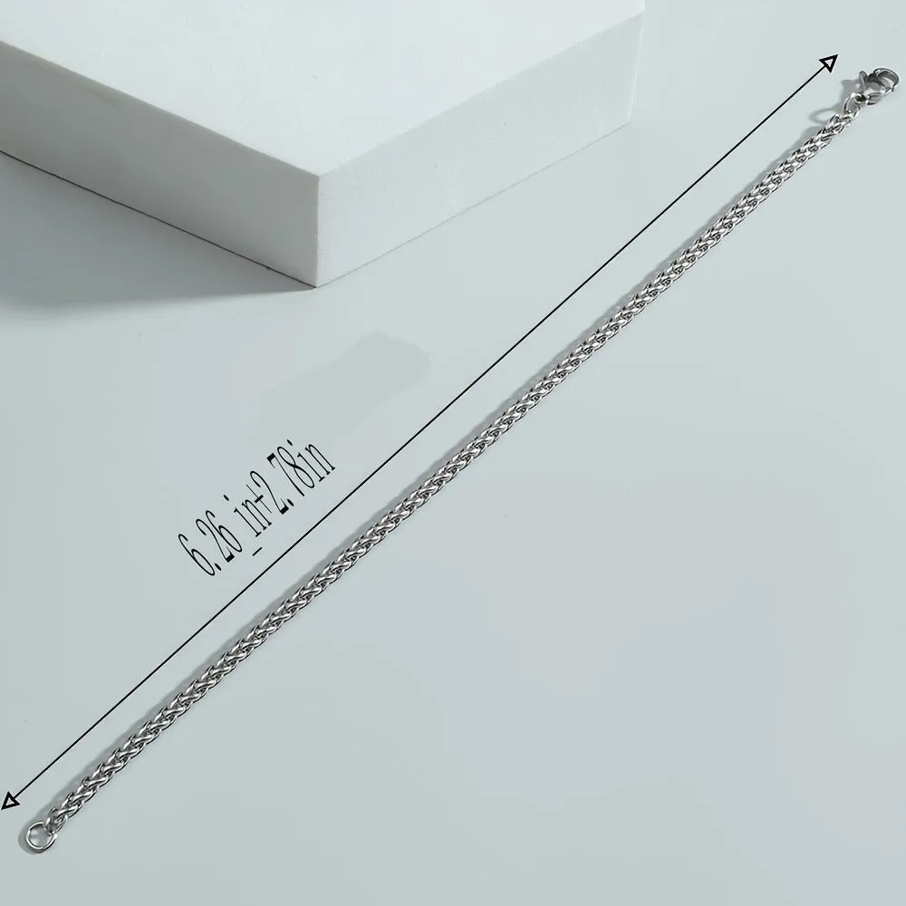 Men's Twist Chain Stainless Steel Bracelet