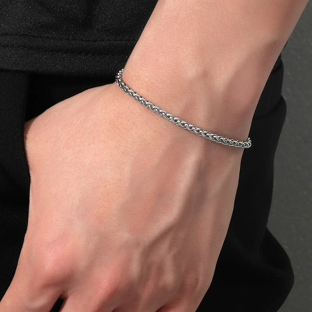 Men's Twist Chain Stainless Steel Bracelet