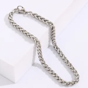 Men's Twist Chain Stainless Steel Bracelet