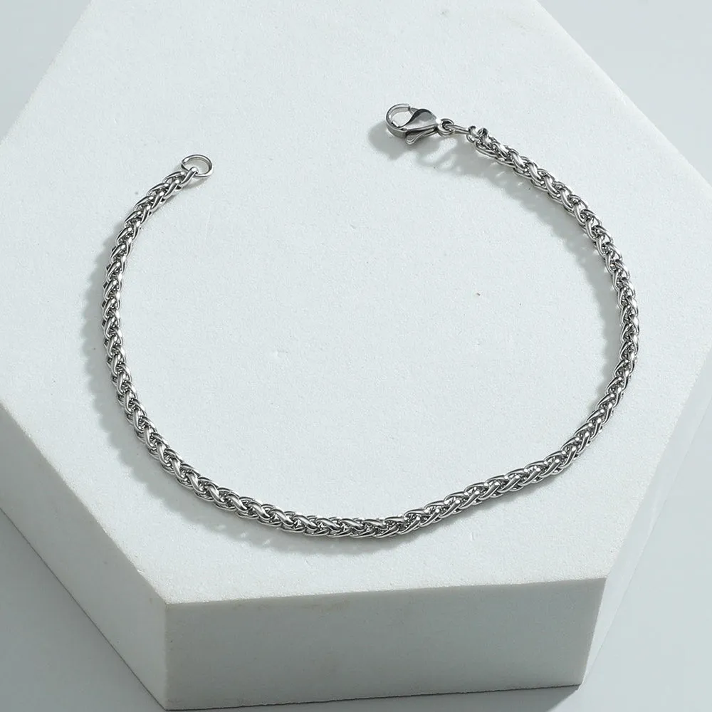 Men's Twist Chain Stainless Steel Bracelet