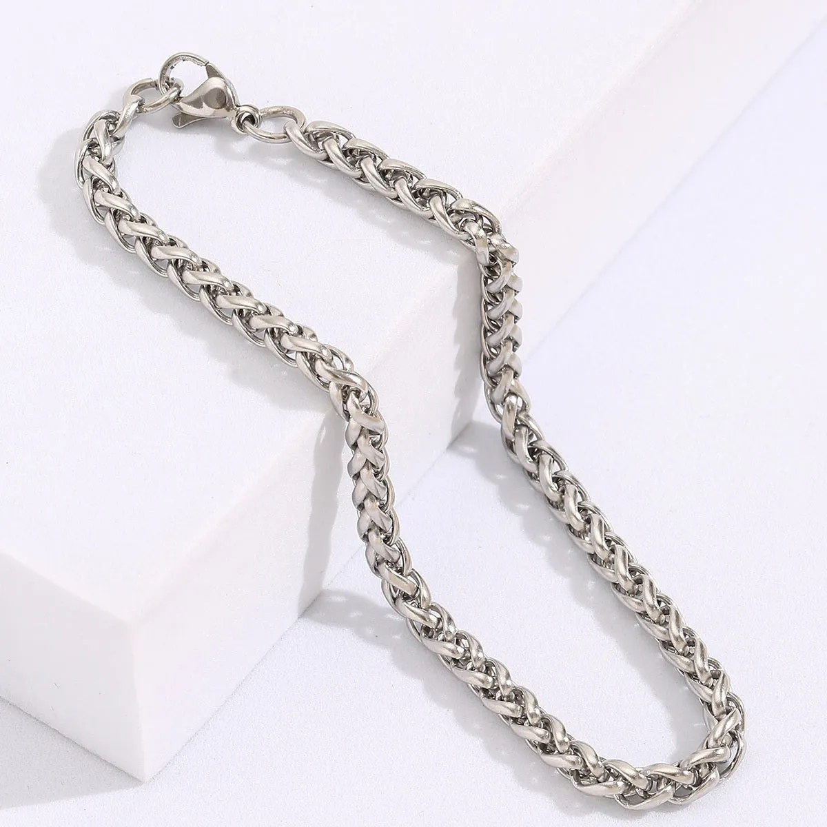Men's Twist Chain Stainless Steel Bracelet