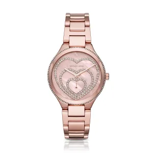 Michael Kors Lainey Pavé Heart Rose Gold Ladies Watch MK3605