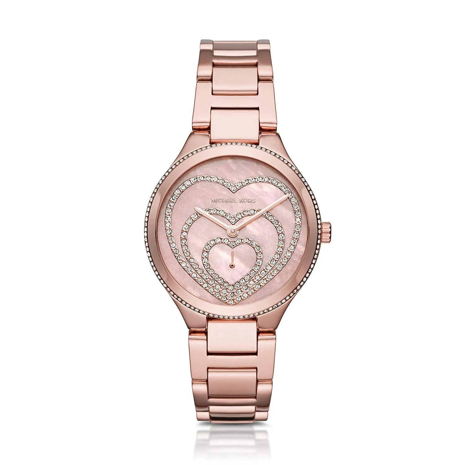 Michael Kors Lainey Pavé Heart Rose Gold Ladies Watch MK3605