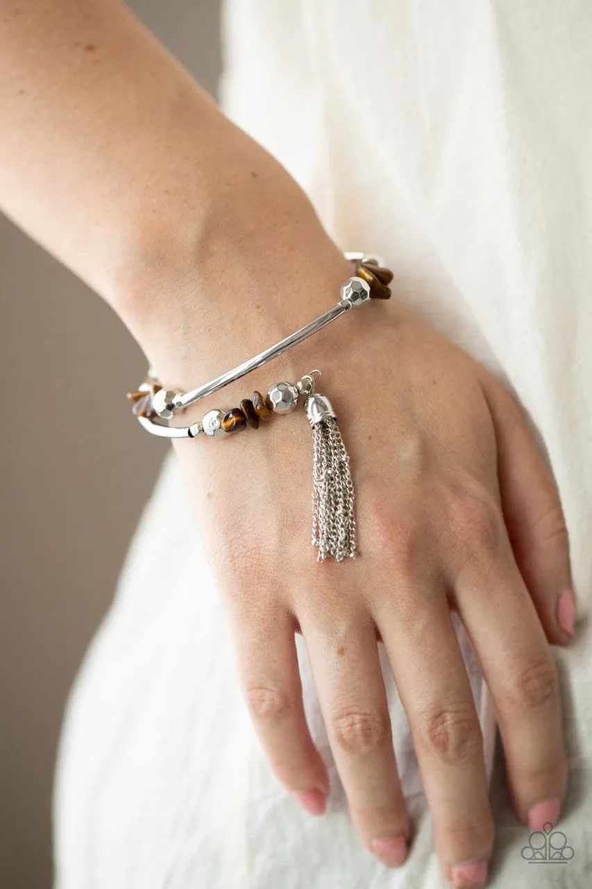 Mineral Mosaic Brown Paparazzi Bracelet