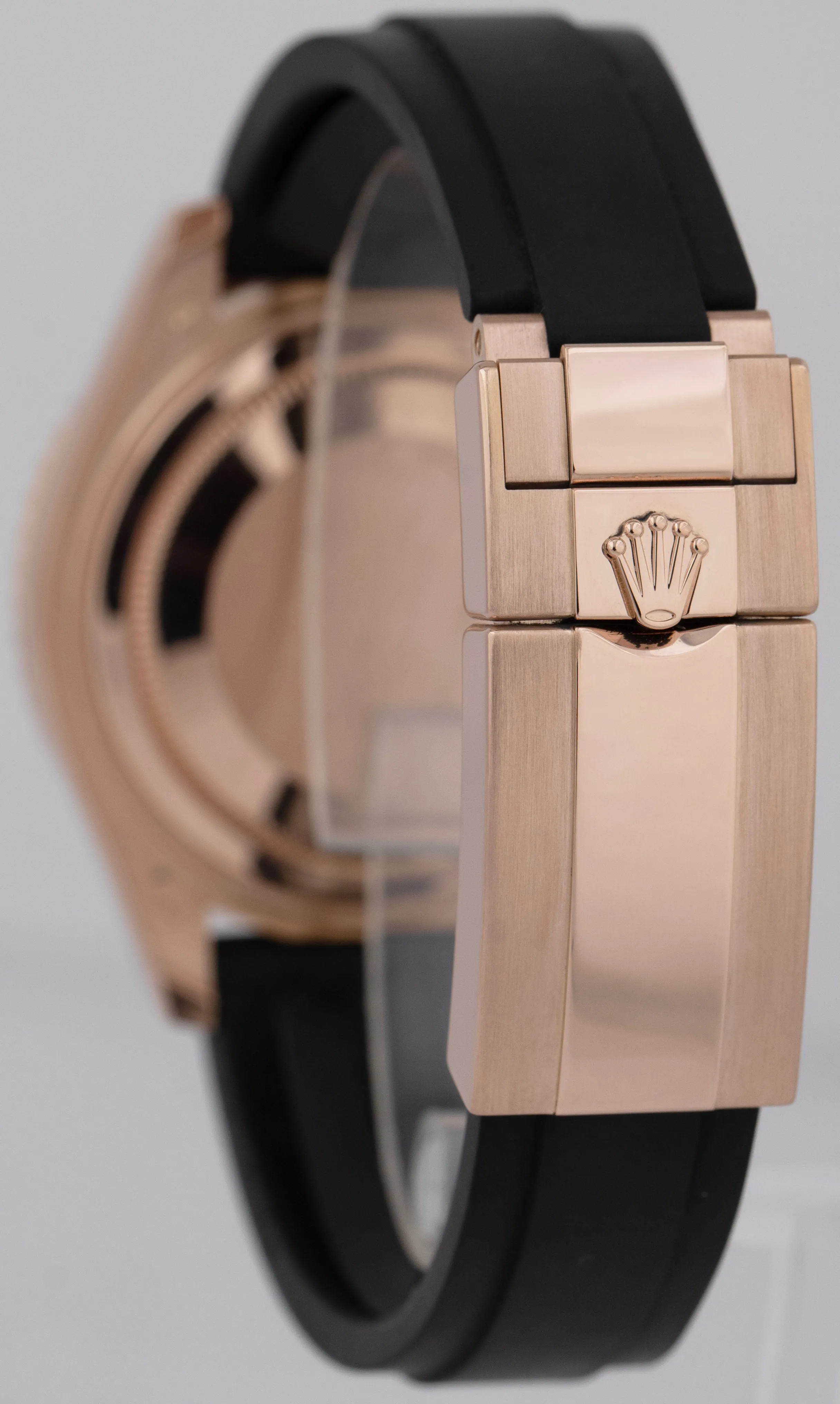 MINT PAPERS Rolex Yacht-Master Black Rose Gold Oysterflex 37mm Watch 268655 BOX