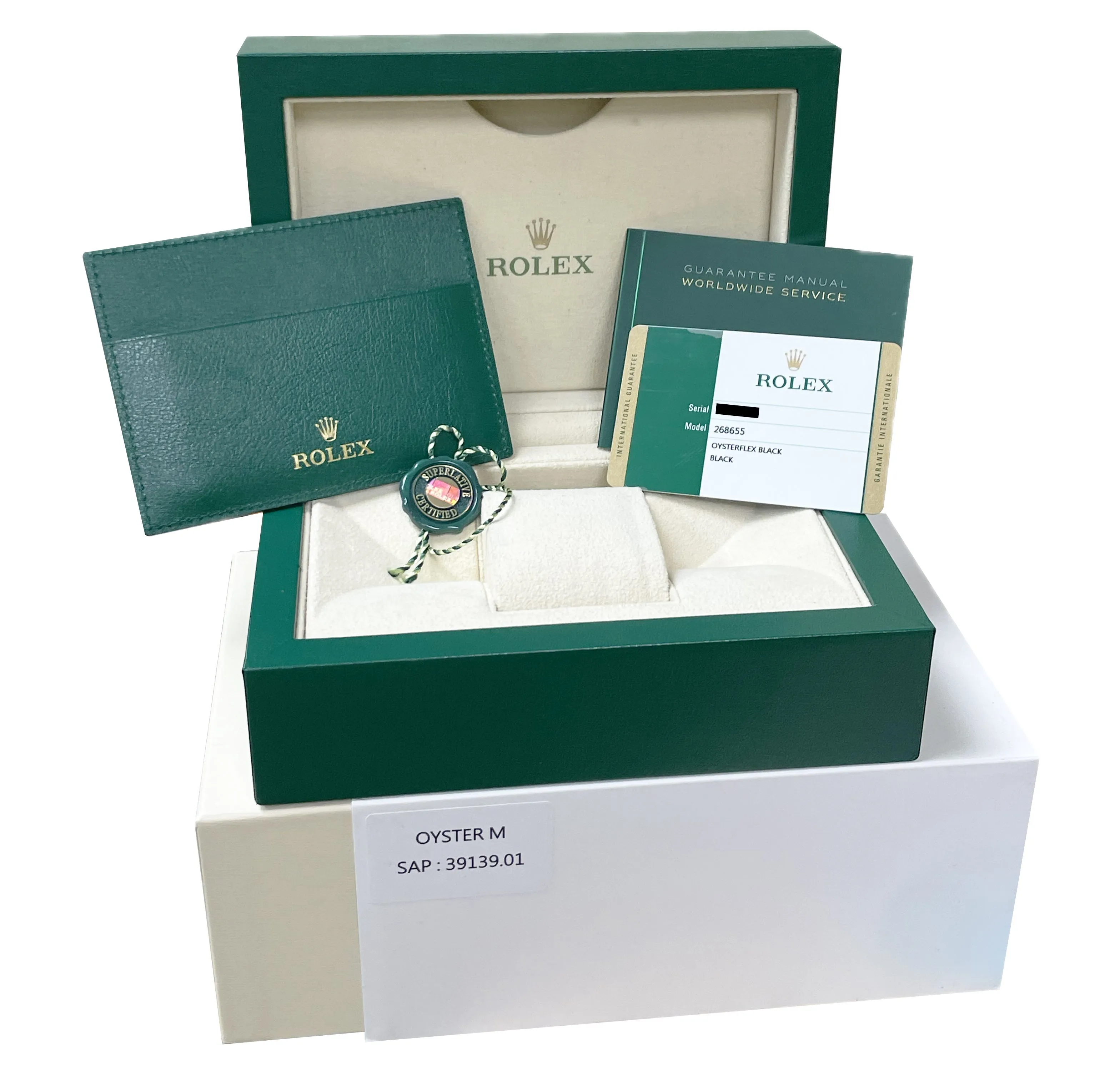 MINT PAPERS Rolex Yacht-Master Black Rose Gold Oysterflex 37mm Watch 268655 BOX