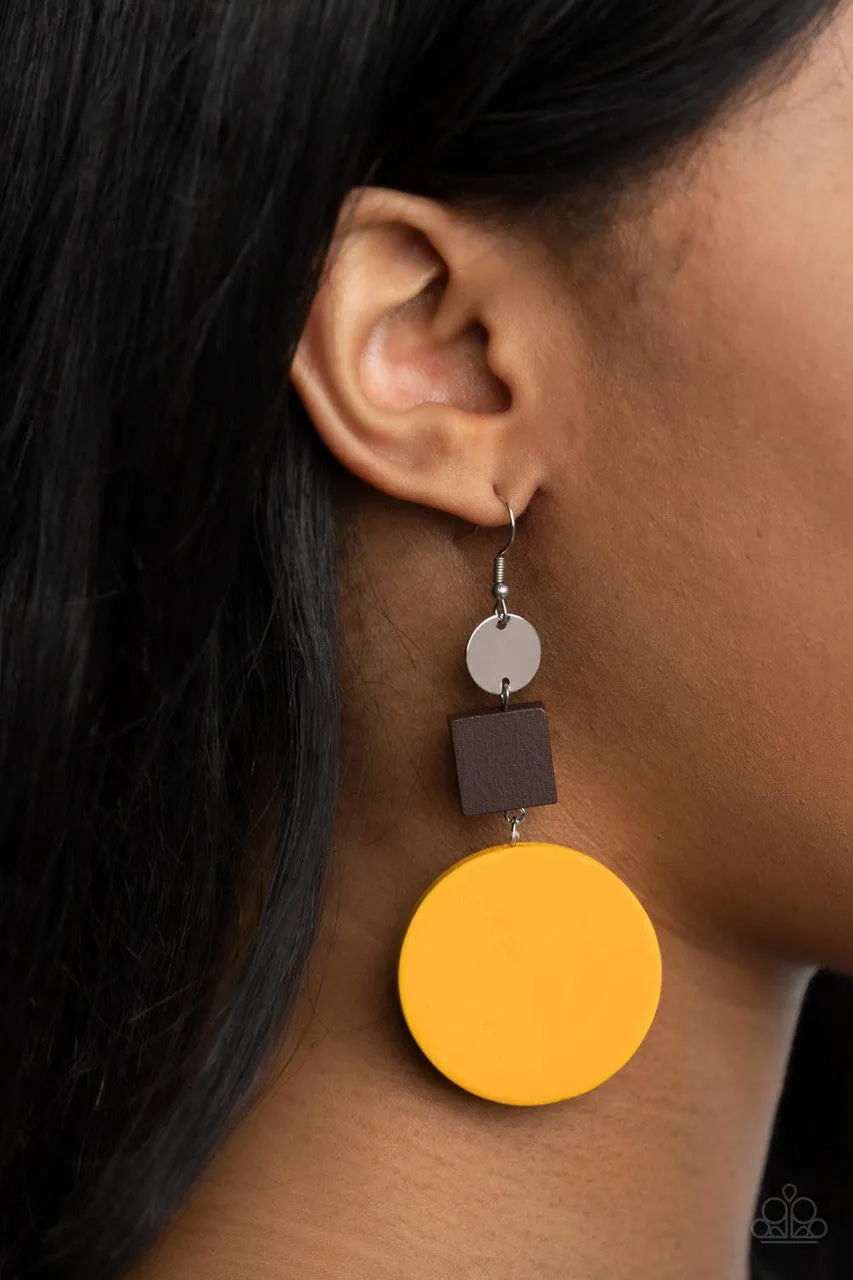 Modern Materials Yellow Paparazzi Earrings