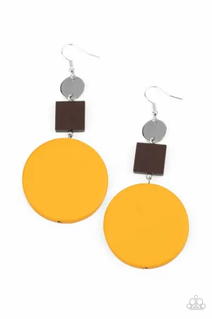 Modern Materials Yellow Paparazzi Earrings
