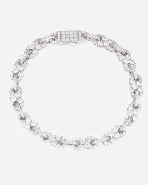 MOISSANITE INFINITY STONES LINK BRACELET.