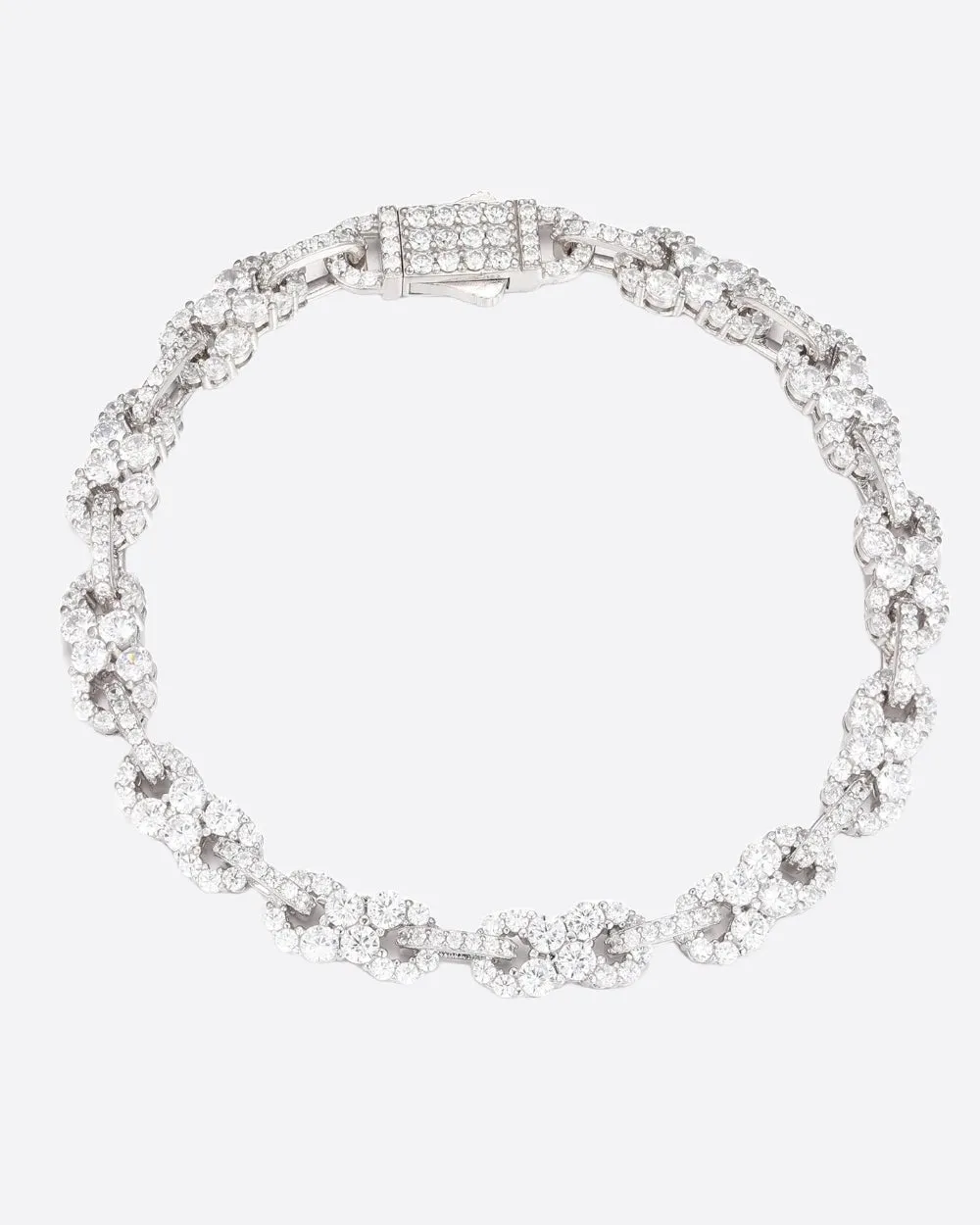 MOISSANITE INFINITY STONES LINK BRACELET.