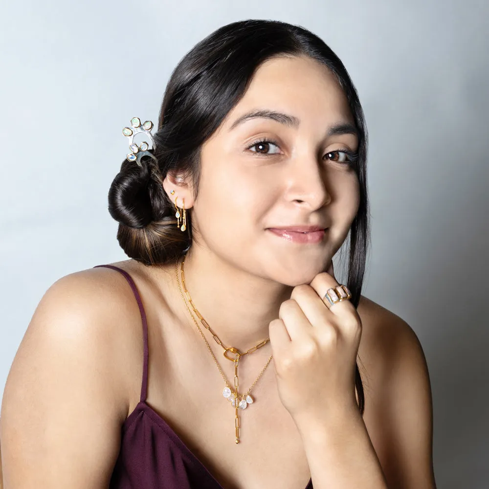 Moon Drops Necklace in Gold | Available to Ship March 7, 2025