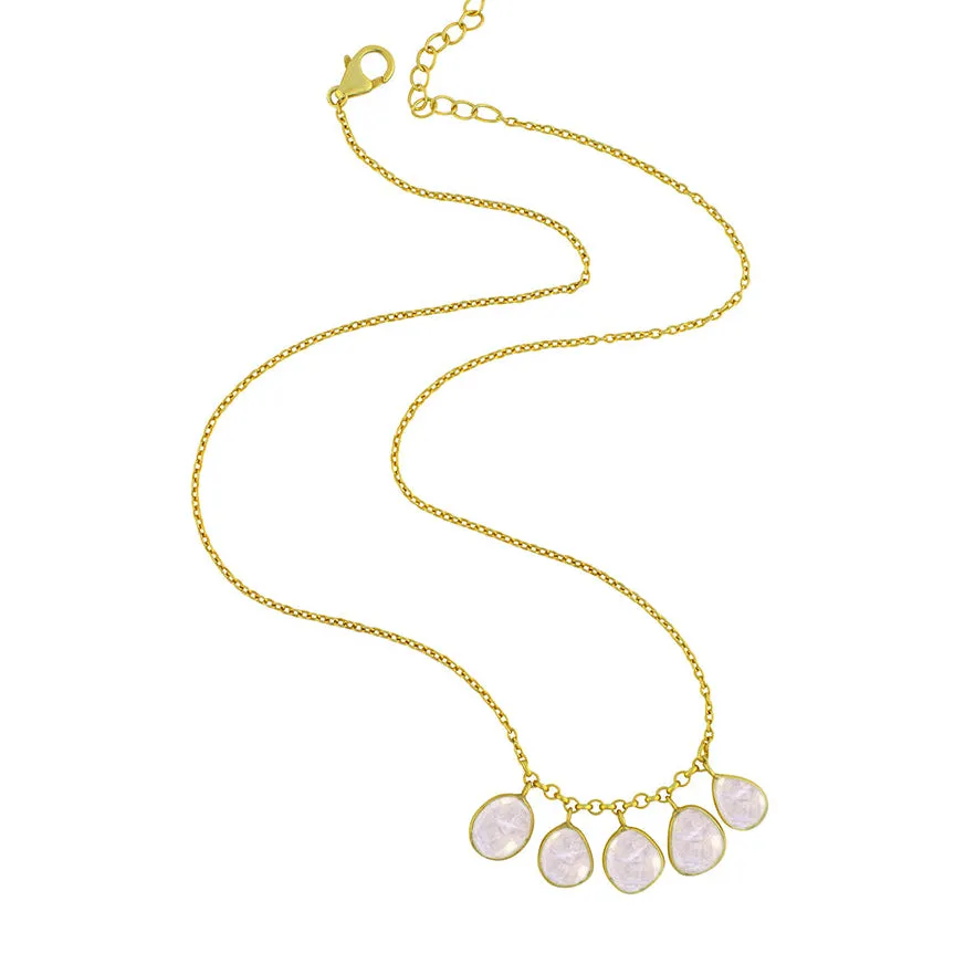 Moon Drops Necklace in Gold | Available to Ship March 7, 2025