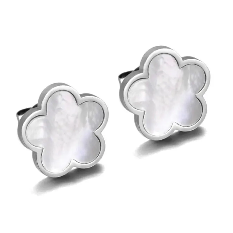 Mother of Pearl Rose Gold Clover Earrings – Maestro Hennessy ®
