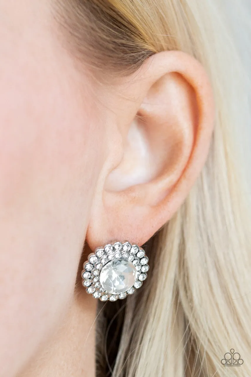 My Second Castle White Paparazzi Earrings
