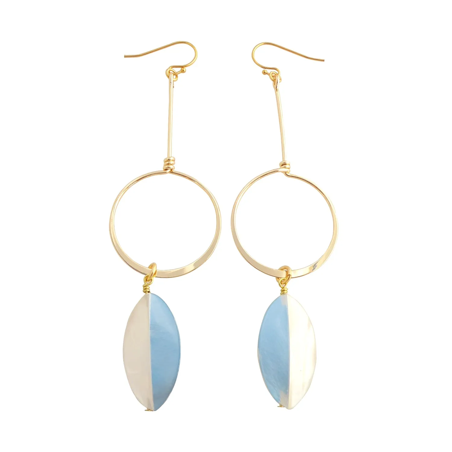 Nahla shell earrings in blue
