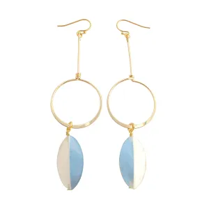 Nahla shell earrings in blue