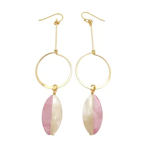 Nahla shell earrings in pink