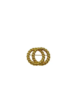 Napier Gold Intertwined Circle Brooch