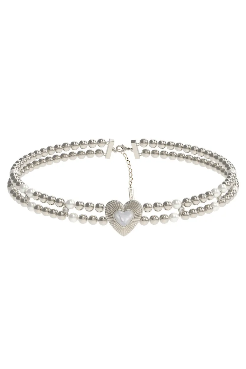 Natural Mother-Of-Pearl Choker / Earrings