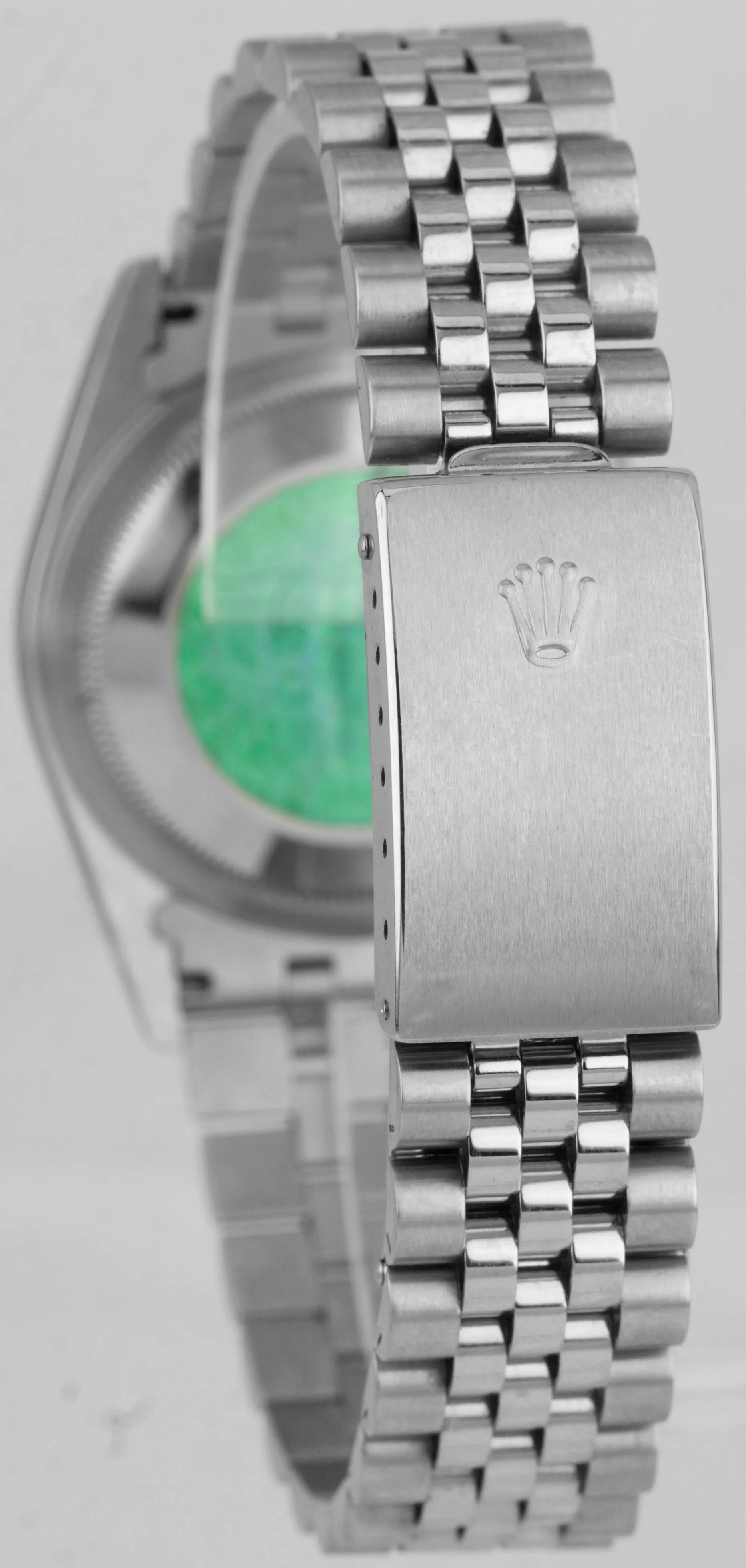 NEW NOS STICKERED 2006 Rolex DateJust 36mm White Roman Steel Jubilee Watch 16220