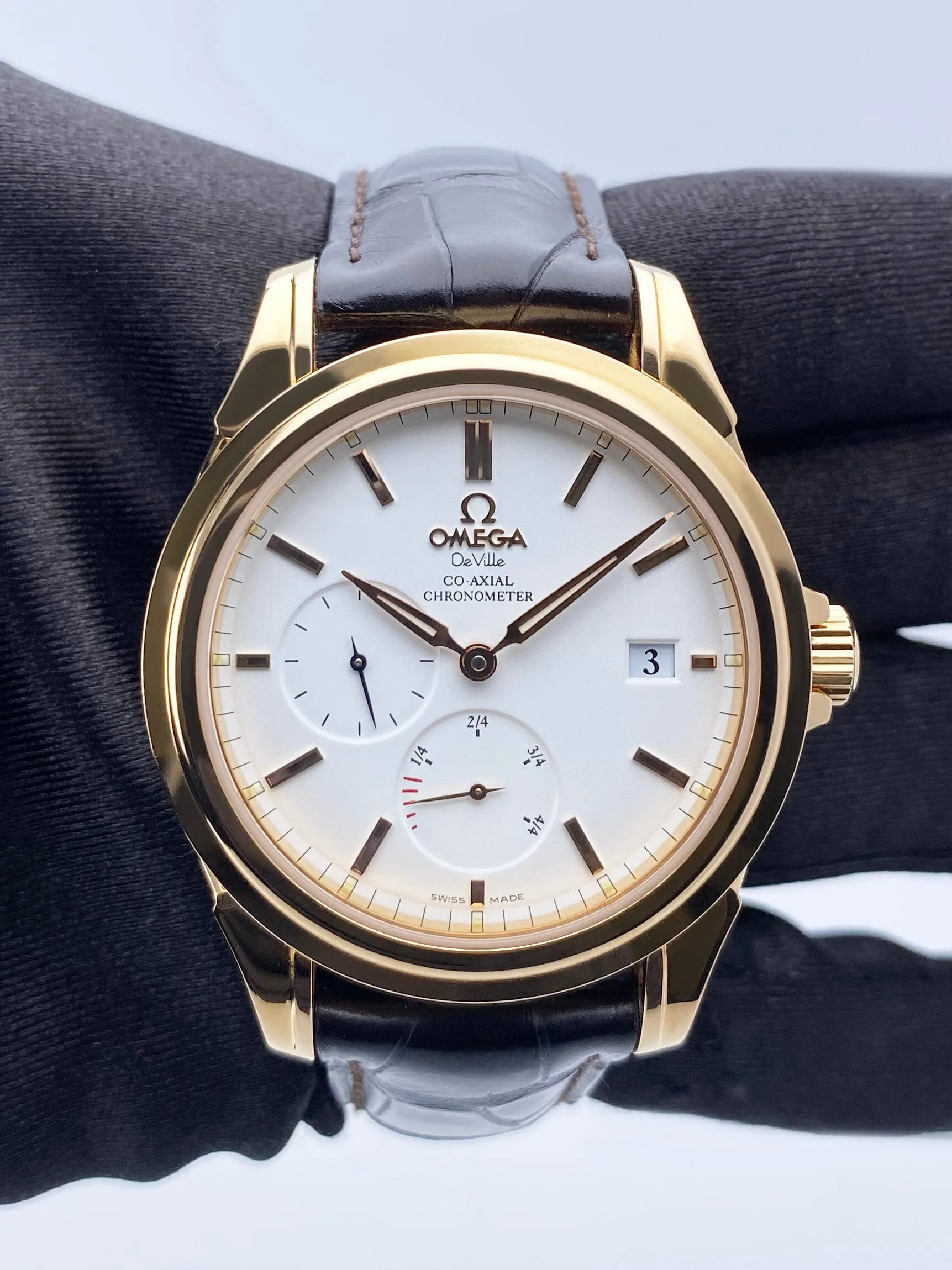 Omega De Ville Co-Axial Powe Reserve 4632.30.31 White Dial Mens Watch