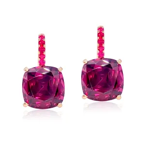 One of a Kind Color Candy Rhodolite Garnet & Pink Spinel Drop Earrings