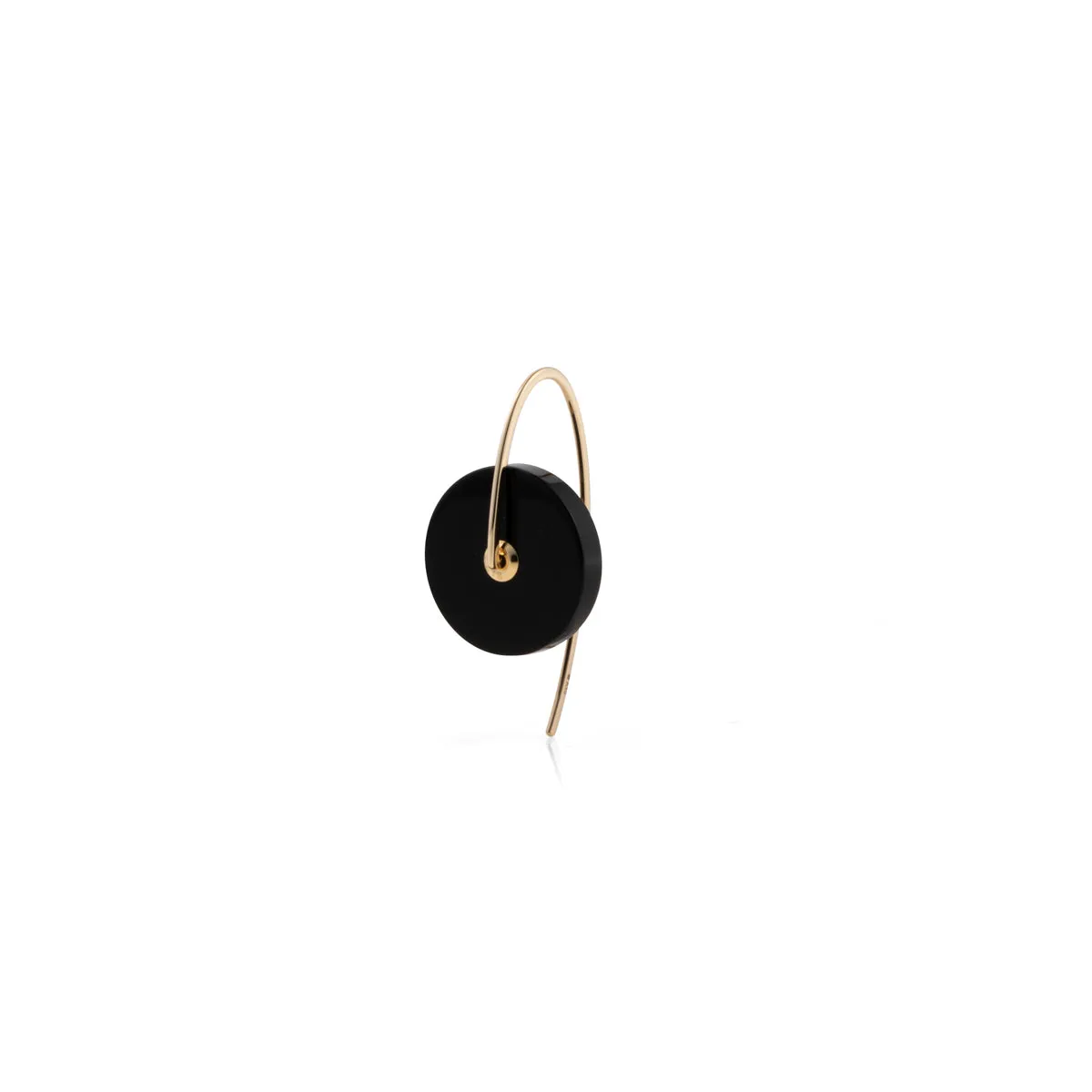 ORBITAL Onyx Hook Earring Small size