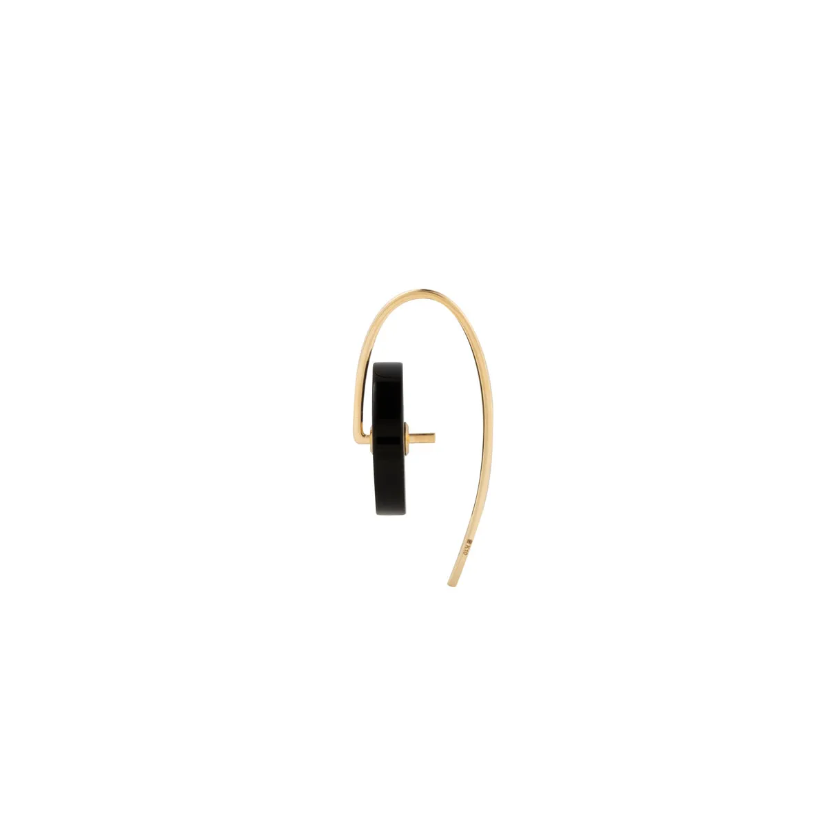 ORBITAL Onyx Hook Earring Small size
