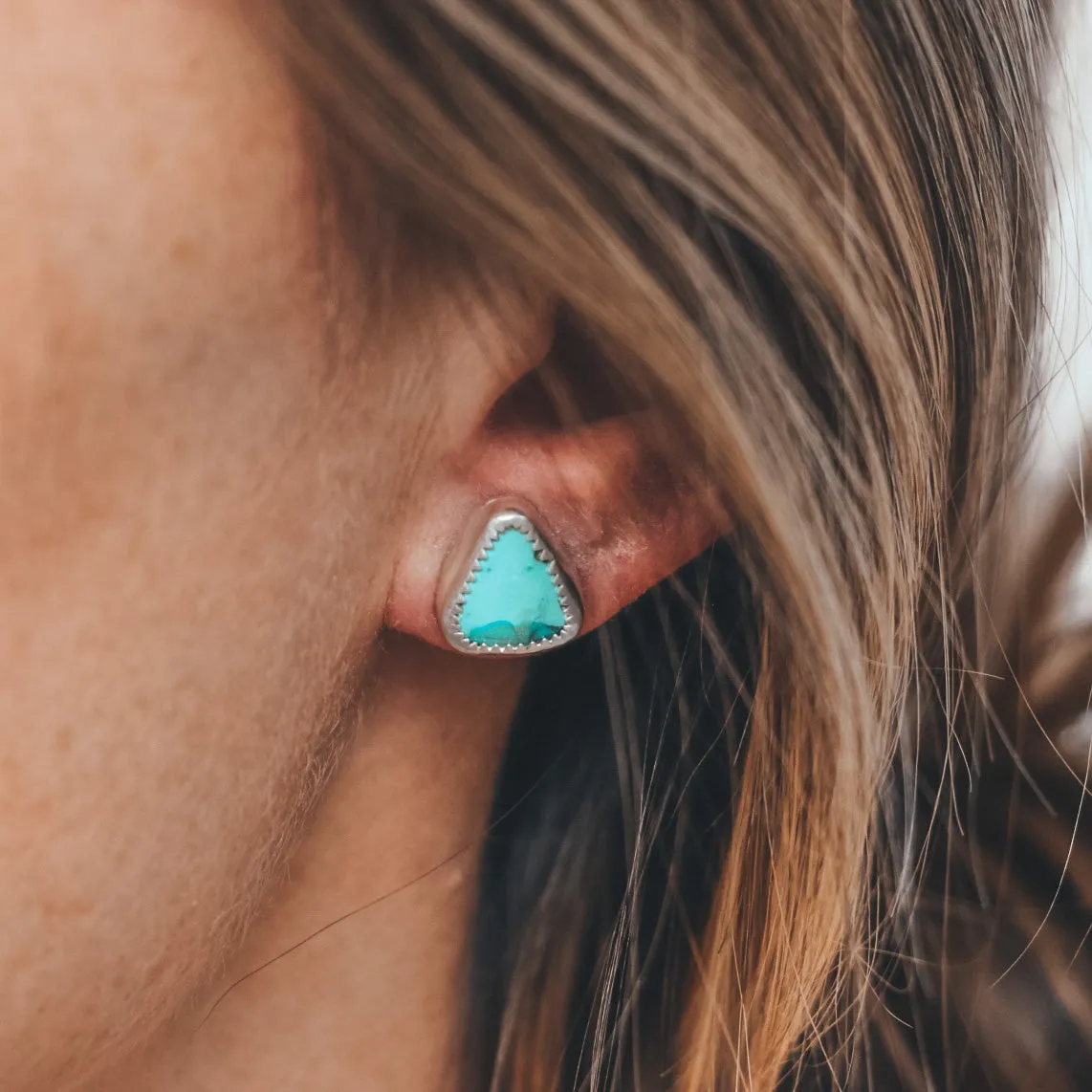 Organic Studs - Sonoran Gold Turquoise #5