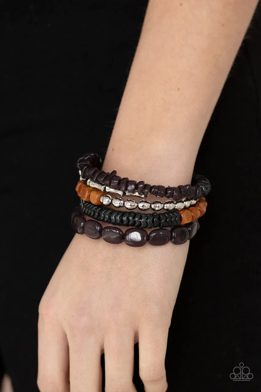 Outdoor Retreat Black Paparazzi Bracelet