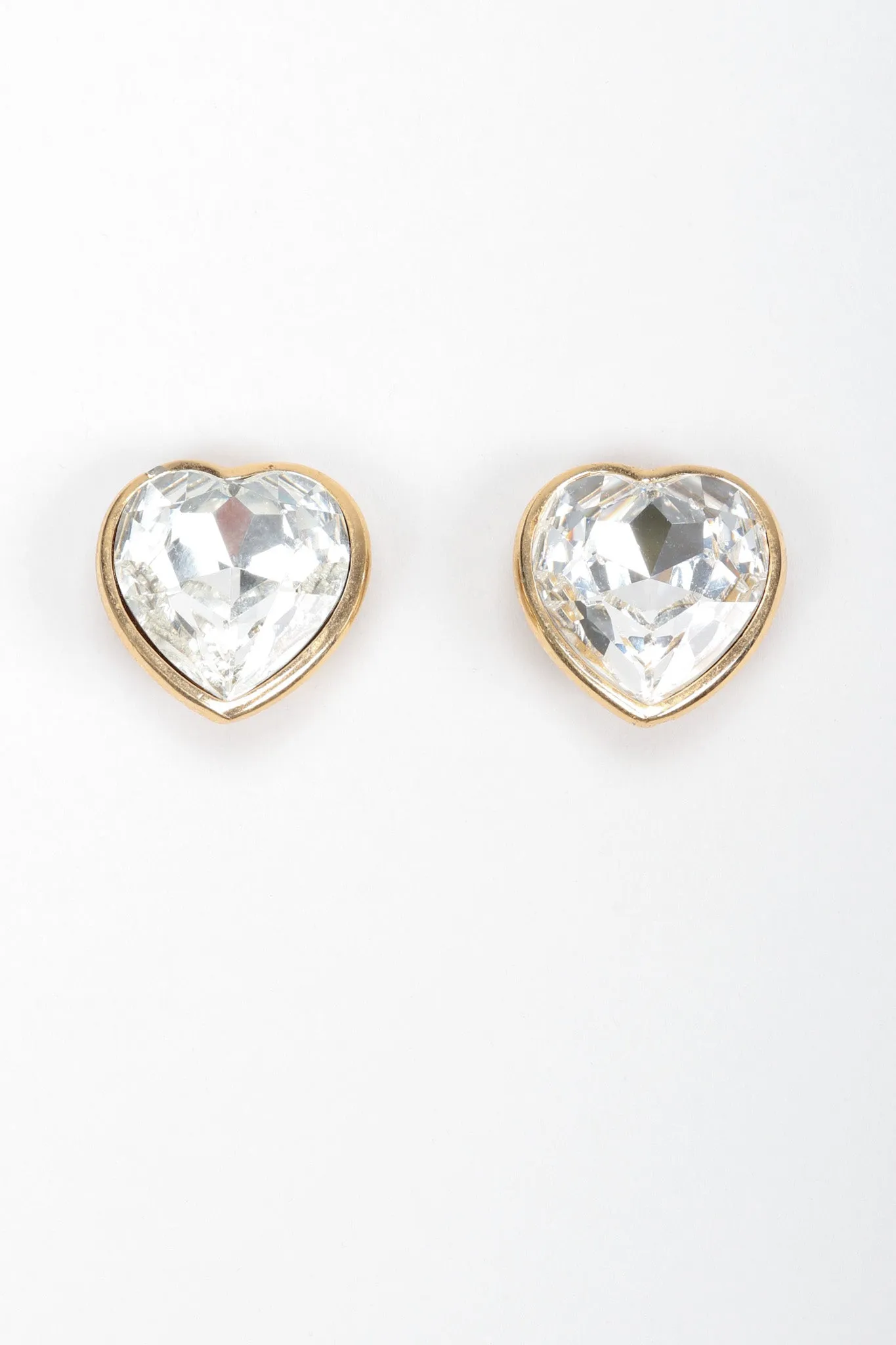 Oversized Crystal Heart Earrings