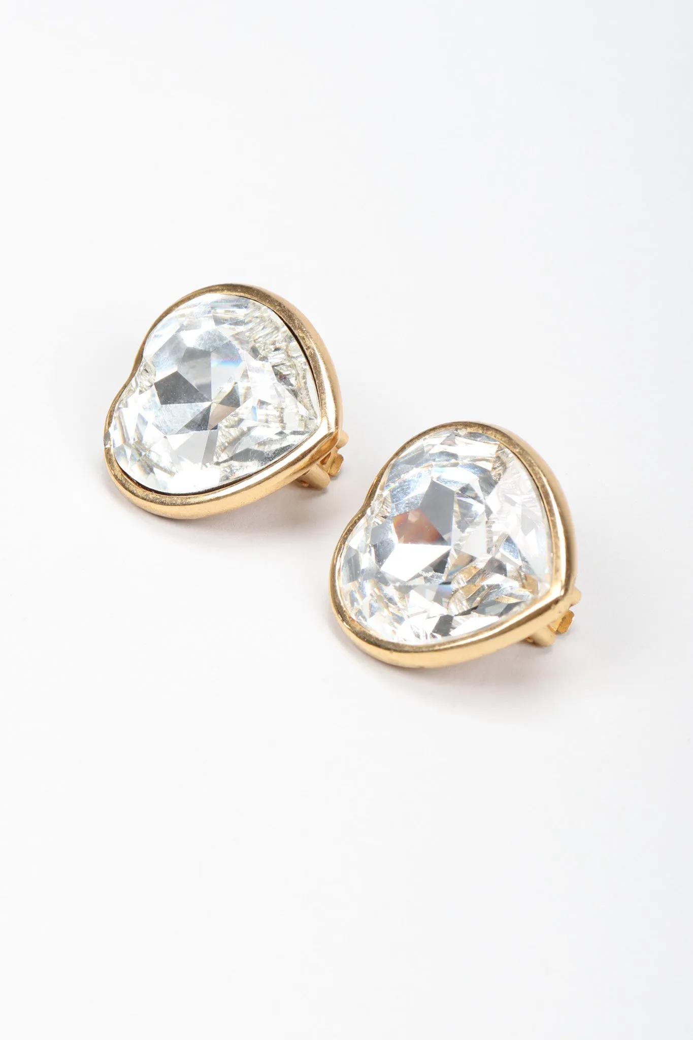 Oversized Crystal Heart Earrings