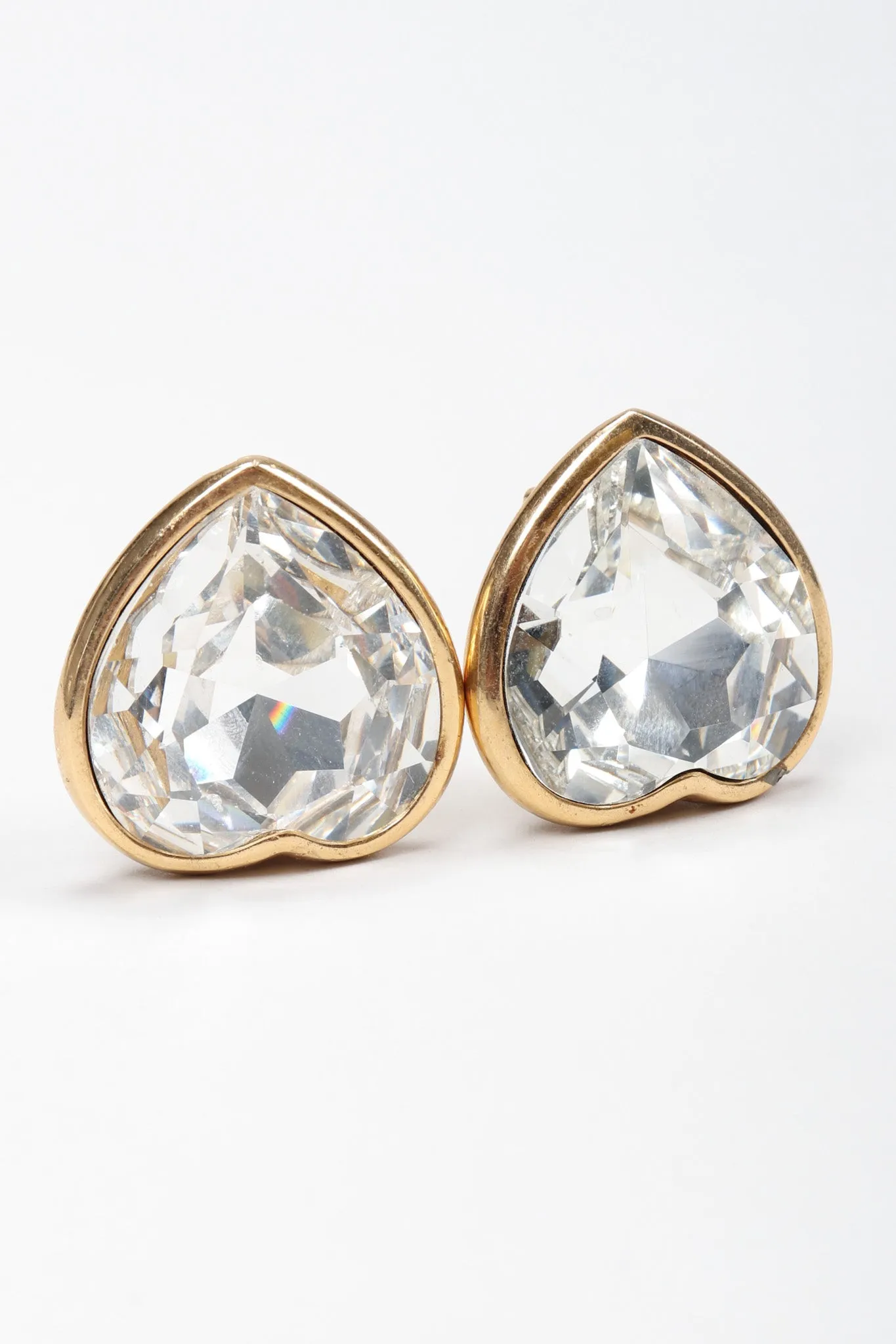 Oversized Crystal Heart Earrings